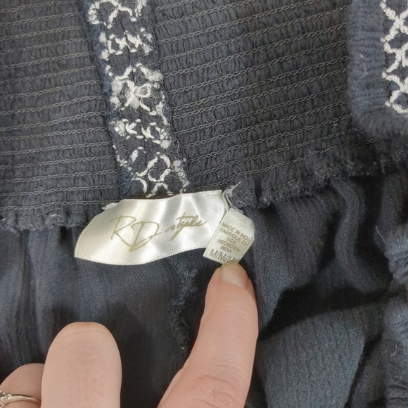 RD Style Women's Pull On Black-white High Waist Shorts , Size M - Picture 4 of 5